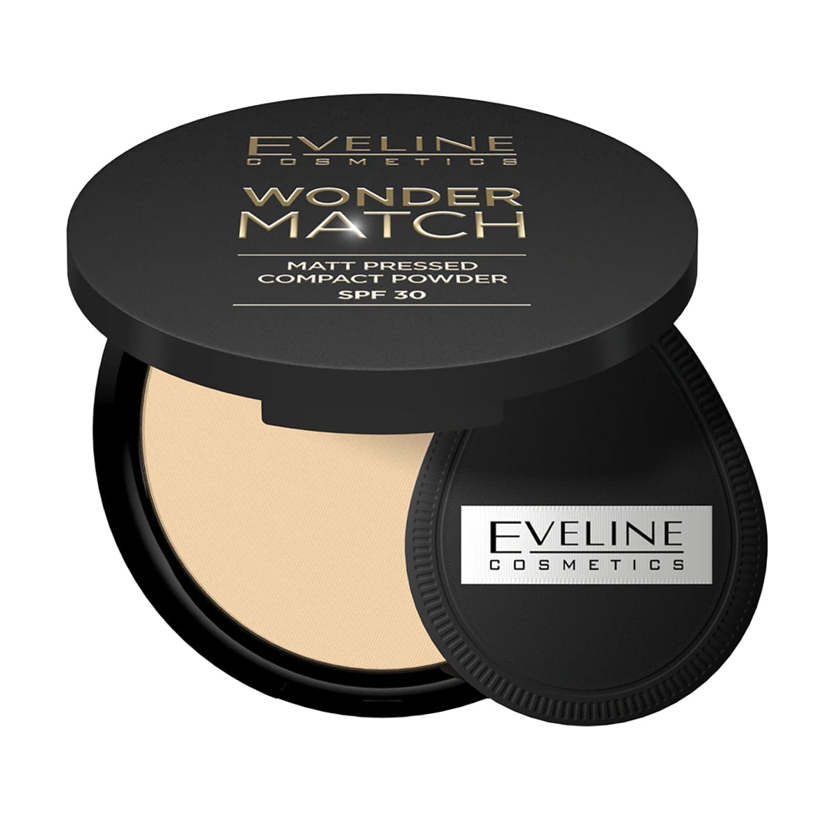 Компактна пудра для обличчя Eveline Cosmetics Wonder Match Matt Pressed Compact Powder SPF 30, 02 Medium Beige, 8 г